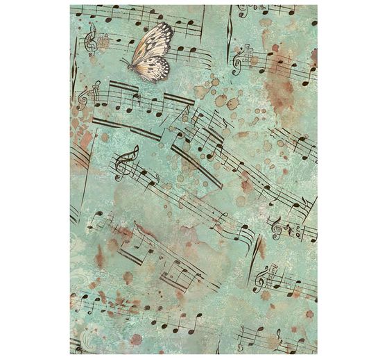 Motyw papieru ryżowego backgrounds Stamperia "Symphony", DIN A6, zestaw 8 sztuk