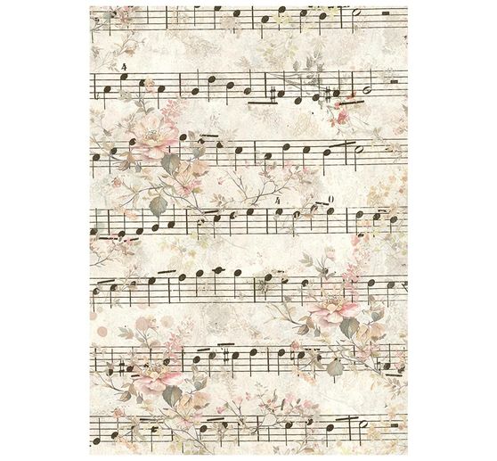 Motyw papieru ryżowego backgrounds Stamperia "Symphony", DIN A6, zestaw 8 sztuk
