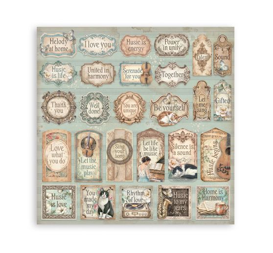 Blok do scrapbooking Stamperia "Symphony"