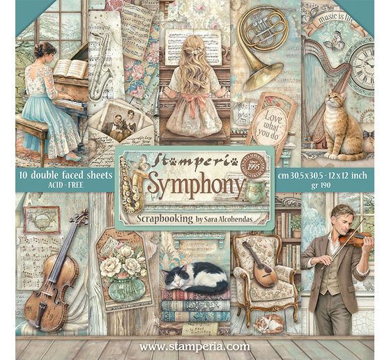 Blok do scrapbooking Stamperia "Symphony"