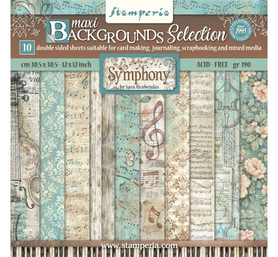 Stamperia Scrapbook block "Symphony Backgrounds"