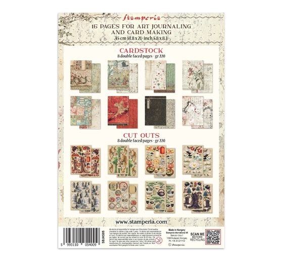 A5 Junk Journal Focus Points Stamperia "Oriental Garden"