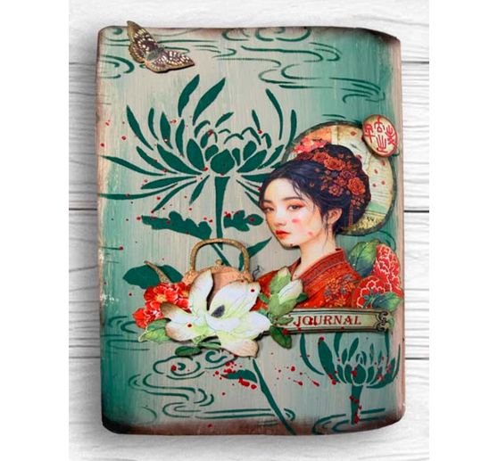 Szablon Stamperia "Oriental Garden - Lotus flower", 20 x 25 cm