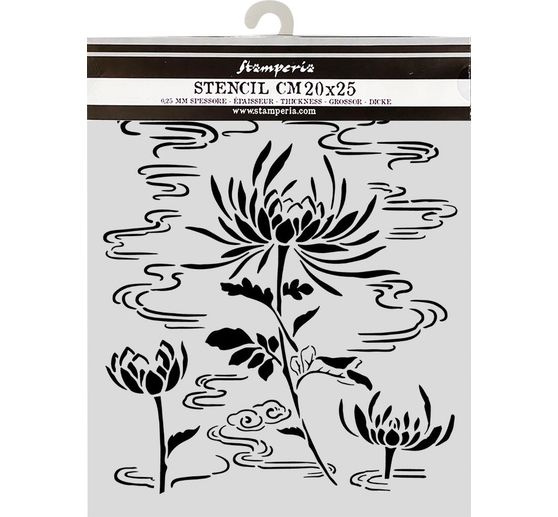 Szablon Stamperia "Oriental Garden - Lotus flower", 20 x 25 cm