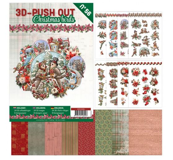 3D-Wykrojnikowa książka "Christmas Birds"