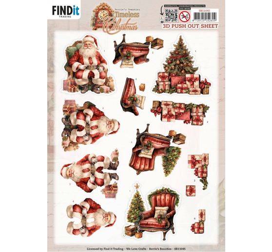 Zestaw arkusz do wycinania 3D "Christmas"
