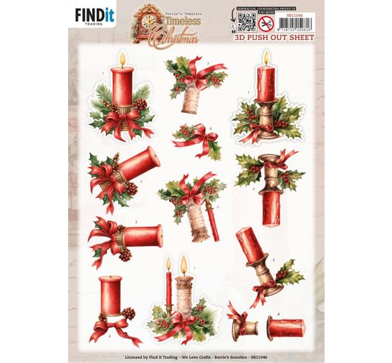 Zestaw arkusz do wycinania 3D "Christmas"