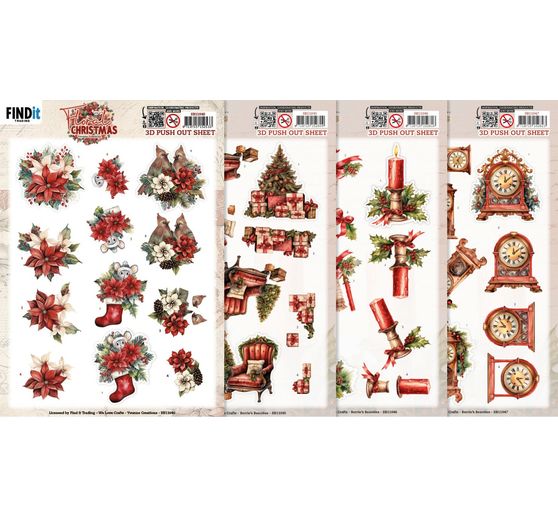 Zestaw arkusz do wycinania 3D "Christmas"