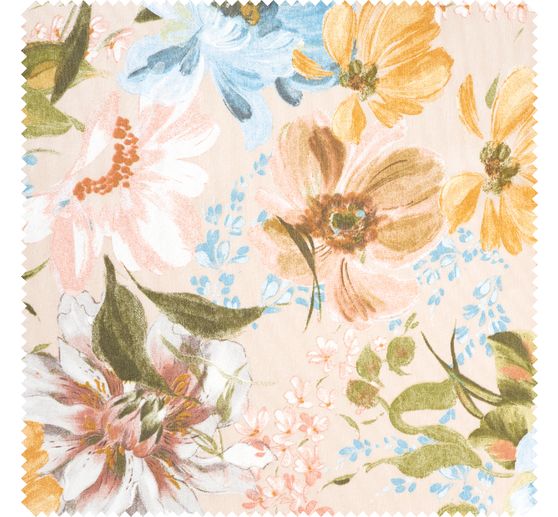 Decoration fabric linen optics "Rosaura Azur"