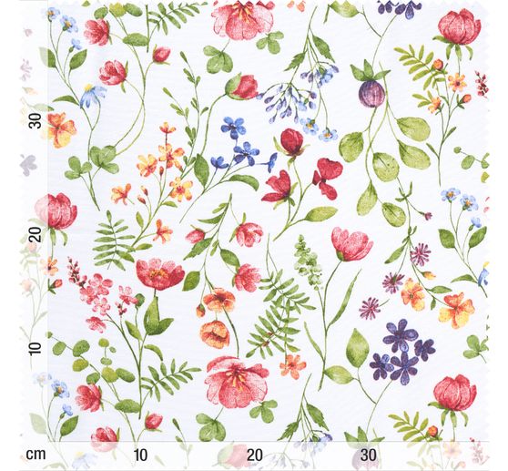 Decoration fabric linen optics "Floralis"