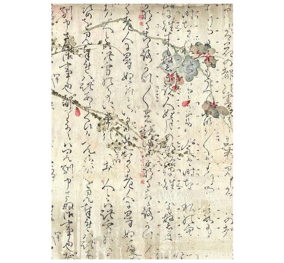 Stamperia Motif straw silk backgrounds "Oriental Garden", DIN A6, set of 8