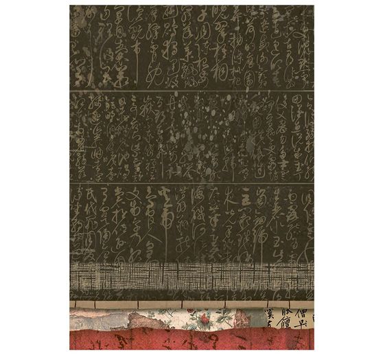 Stamperia Motif straw silk backgrounds "Oriental Garden", DIN A6, set of 8