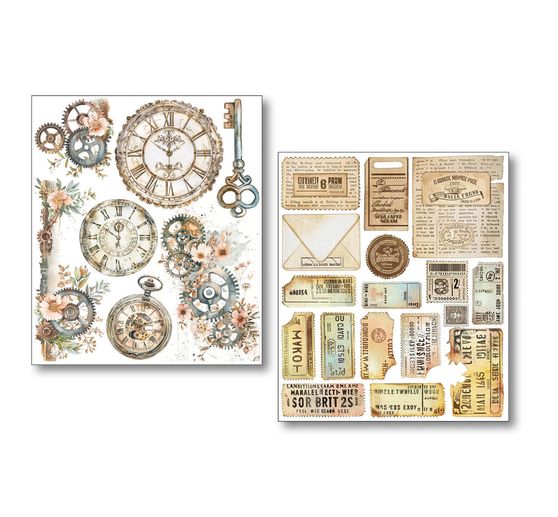 Ciao Bella Art Stickers "Lost in Time", 14 x 12 cm
