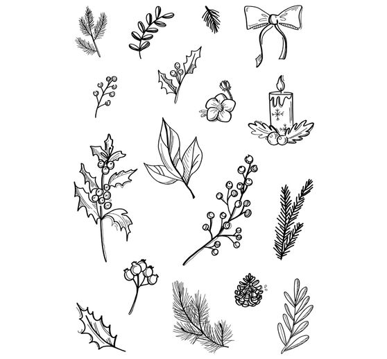 Silikonowy stempel VBS "Świąteczna florystyka"