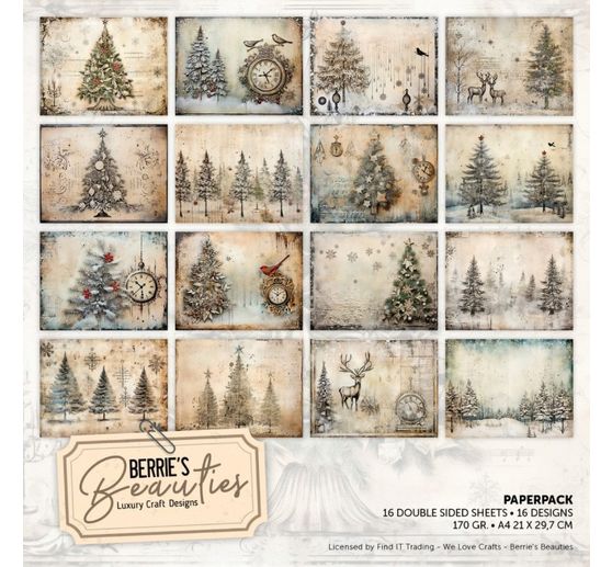 Zestaw papierowy "Christmas Trees"