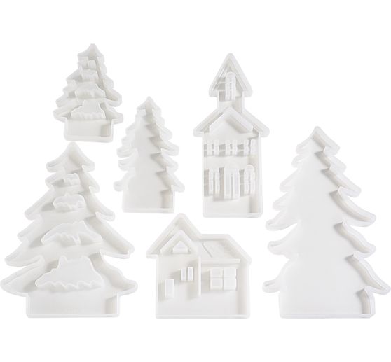 VBS Silicone casting mould "Winter Village" with Interlocking Edge