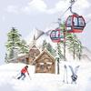 Napkin "Ski lodge"