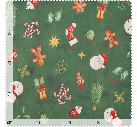 Cotton poplin fabric "Classic Christmas"