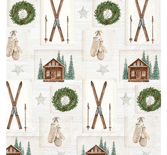 Serwetka "Nordic Winter Collage"