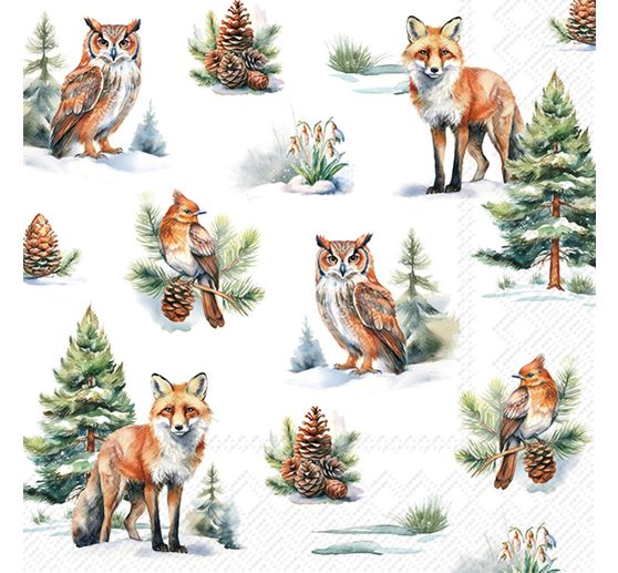 Serwetka "Winter Wildlife"