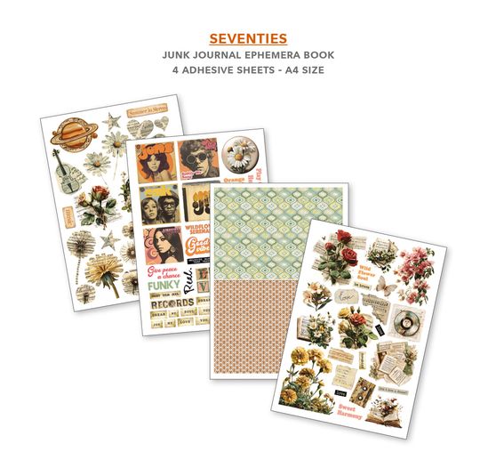 Junk Journal & Ephemera Book Ciao Bella "Seventies"