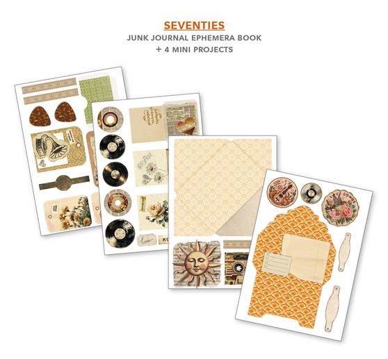 Junk Journal & Ephemera Book Ciao Bella "Seventies"