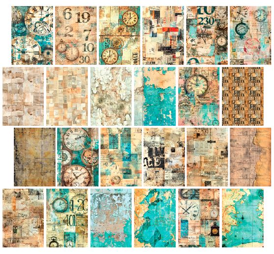 Ciao Bella Tissue paper set "Fragments of Time"
