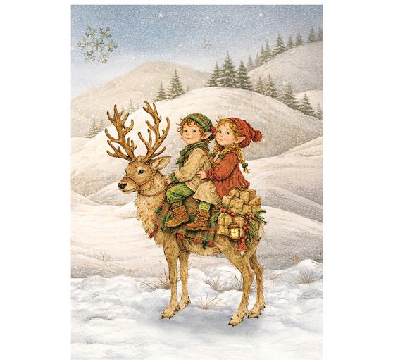 Motyw ryżowy asortyment Stamperia "Silent Night", DIN A6, zestaw 8 sztuk