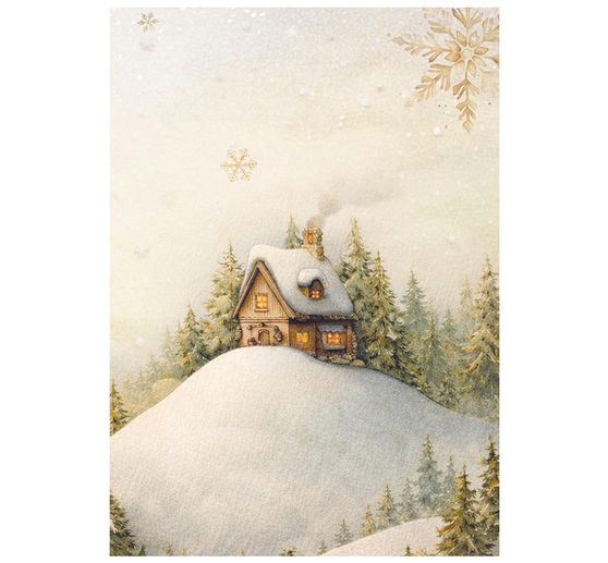 Motyw ryżowy asortyment Stamperia "Silent Night", DIN A6, zestaw 8 sztuk