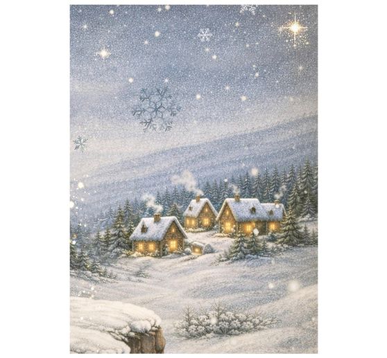 Motyw ryżowy asortyment Stamperia "Silent Night", DIN A6, zestaw 8 sztuk