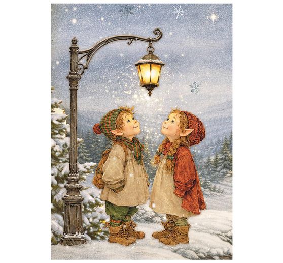 Motyw ryżowy asortyment Stamperia "Silent Night", DIN A6, zestaw 8 sztuk