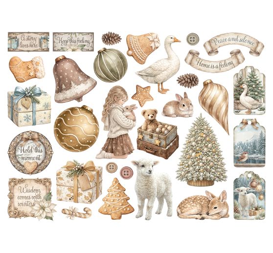 Motywy do wycinania Stamperia "White Christmas"