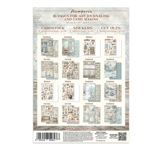 Junk Journal Book Stamperia "White Christmas"