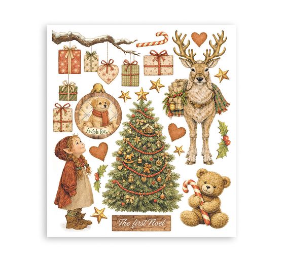XL Rub On asortyment Stamperia "Silent Night"