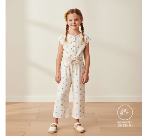 Rib jersey fabric "Lemons"
