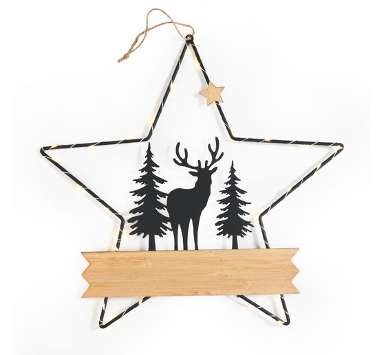 VBS Metal decorative star &ldquo;Deer in the forest&rdquo;, with LED