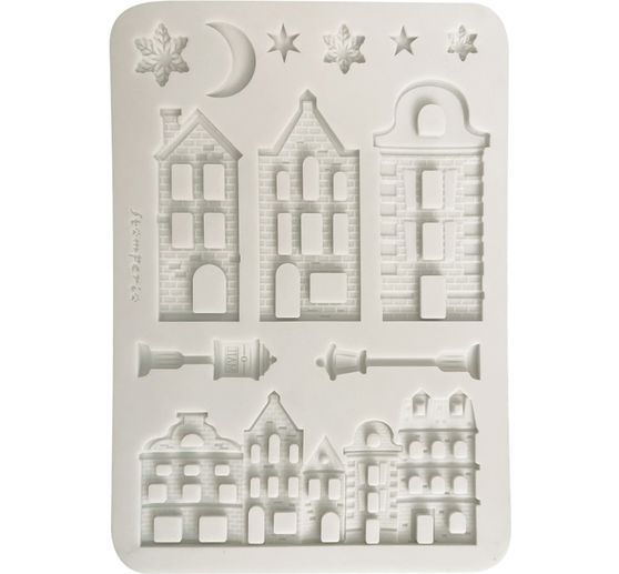 Stamperia Silicone mould A5 "Christmas Village"