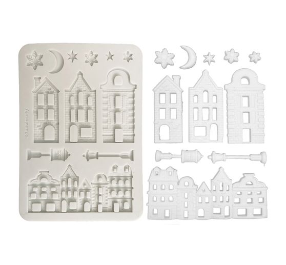 Stamperia Silicone mould A5 "Christmas Village"