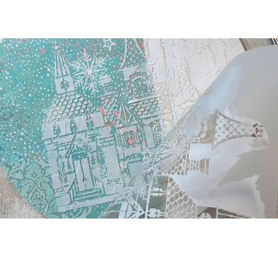 Szablon Stamperia "Christmas House", 20 x 25 cm
