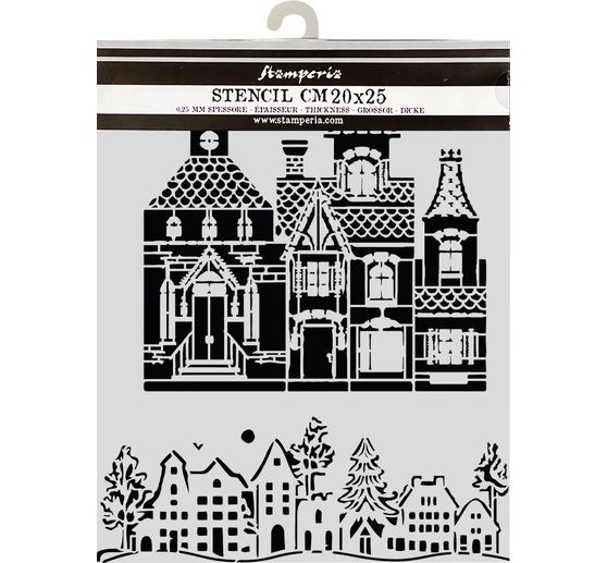 Szablon Stamperia "Christmas House", 20 x 25 cm