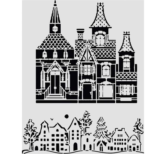 Szablon Stamperia "Christmas House", 20 x 25 cm