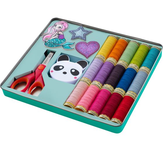 Zestaw nici do szycia G&uuml;termann Sewing Friends Collection Box 15 x 100 m, z akcesoriami