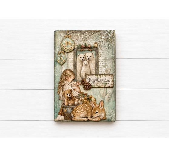 Motyw papieru ryżowego backgrounds Stamperia "White Christmas", DIN A6, zestaw 8 sztuk