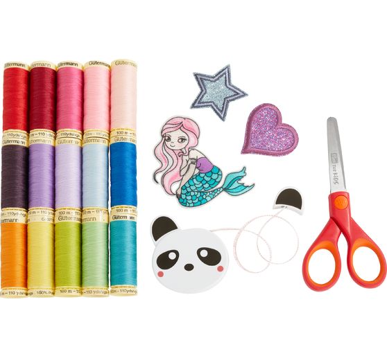 Zestaw nici do szycia G&uuml;termann Sewing Friends Collection Box 15 x 100 m, z akcesoriami