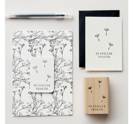Stempel drewniany "In stiller Trauer"
