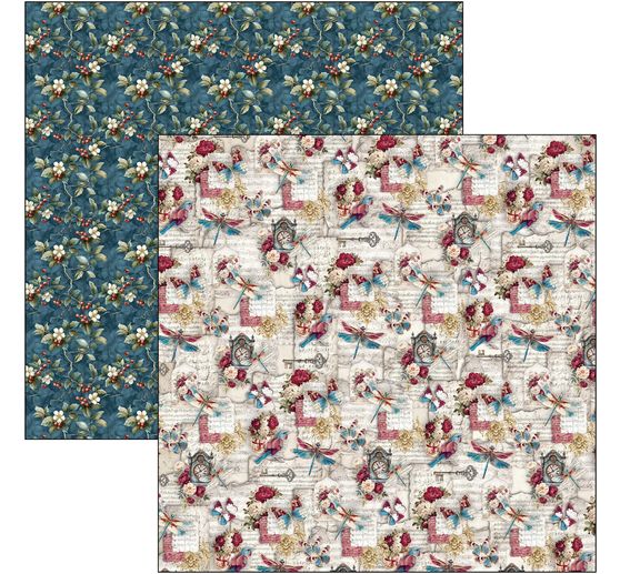 Ciao Bella scrapbook paper "Bohemian Burgundy"