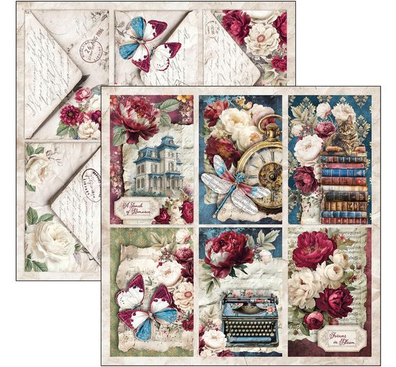 Ciao Bella scrapbook paper "Bohemian Burgundy"