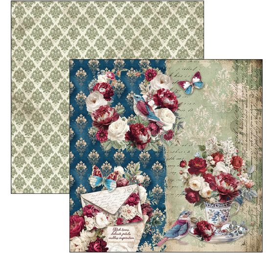 Ciao Bella scrapbook paper "Bohemian Burgundy"