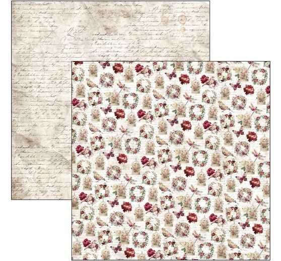 Ciao Bella scrapbook paper "Bohemian Burgundy"