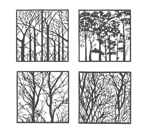 Zestaw szablon&oacute;w VBS "Forest", 4 szt.
